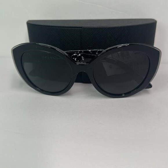 New Authentic- PRADA Dark Grey Cat Eye Ladies Sunglasses PR 01YS 09V5S0 54 - Picture 3 of 16